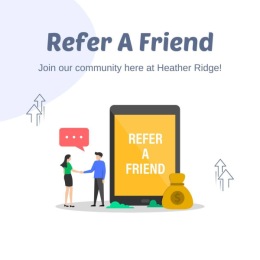 Did you know current resident's get a referral bonus when they refer a friend to our community? Just make sure the applicant puts your name down on the application. Did you know current resident's get a referral bonus when they refer a friend to our community? Just make sure the applicant puts your name down on the application.
