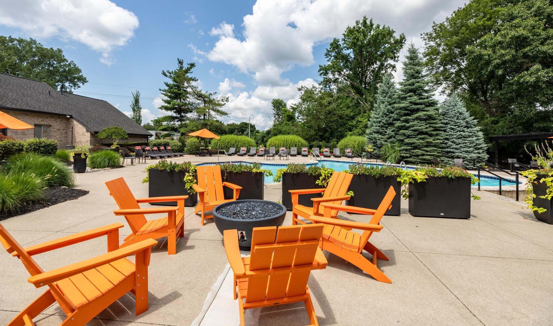 Find your perfect fit at Heather Ridge a pool with chairs around it